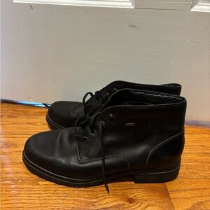 Black Leather Ankle Boots